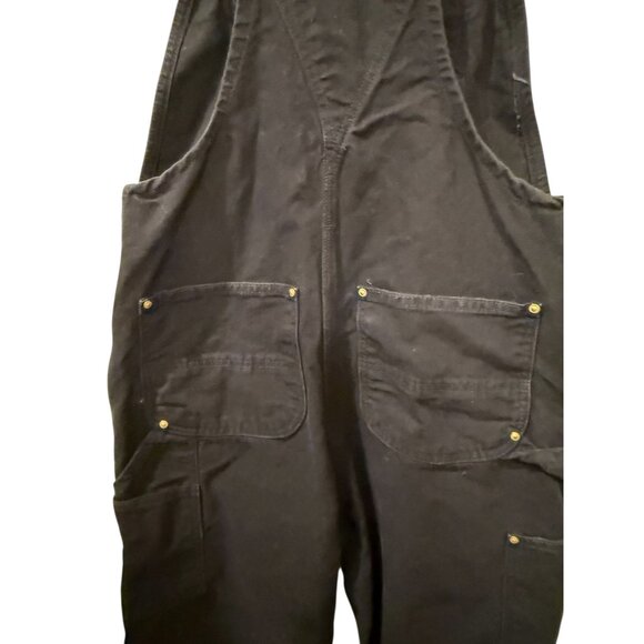 Carhartt Black Bib Overalls With Adjustable Straps & Multiple Pockets 32X30 R01- - Picture 9 of 11